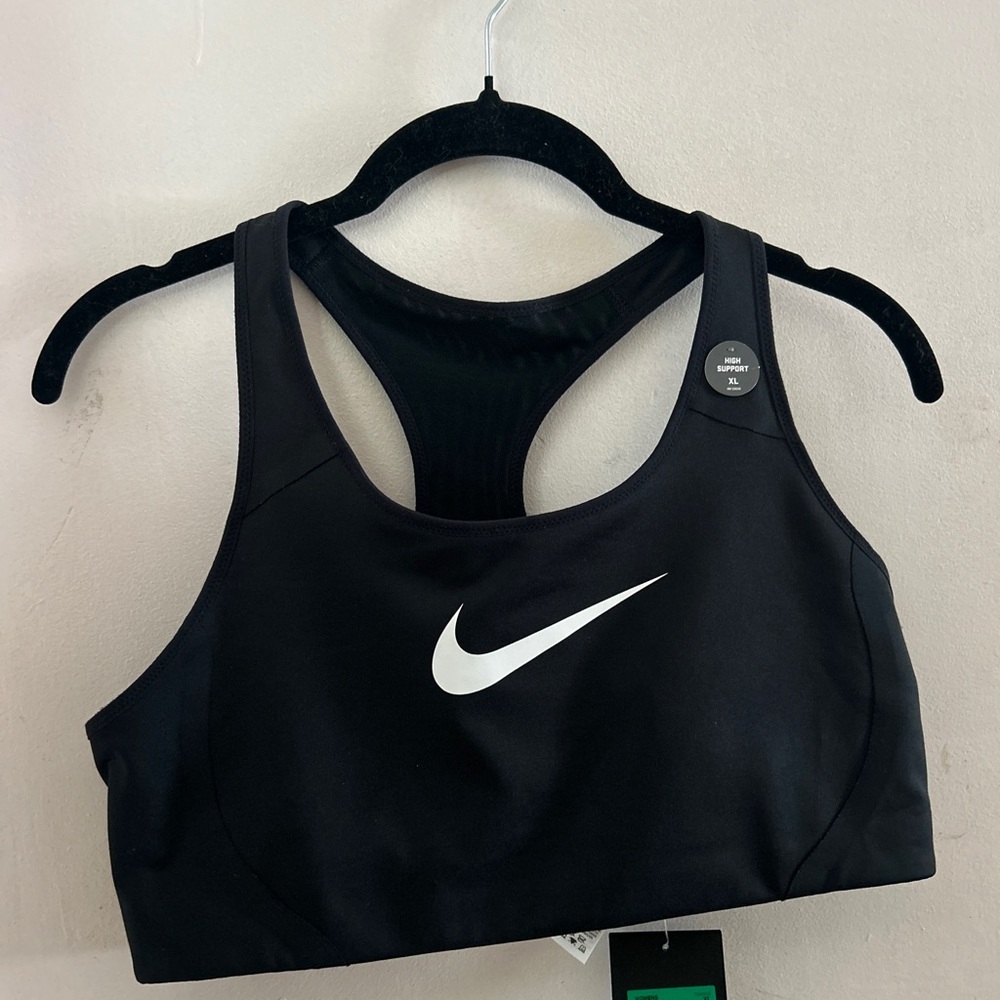 Nike Black Sports Bra Racerback Medium Impact